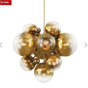 Corbett Kyoto 13 Light 36 inch Vintage Polished Brass Chandelier Ceiling Light